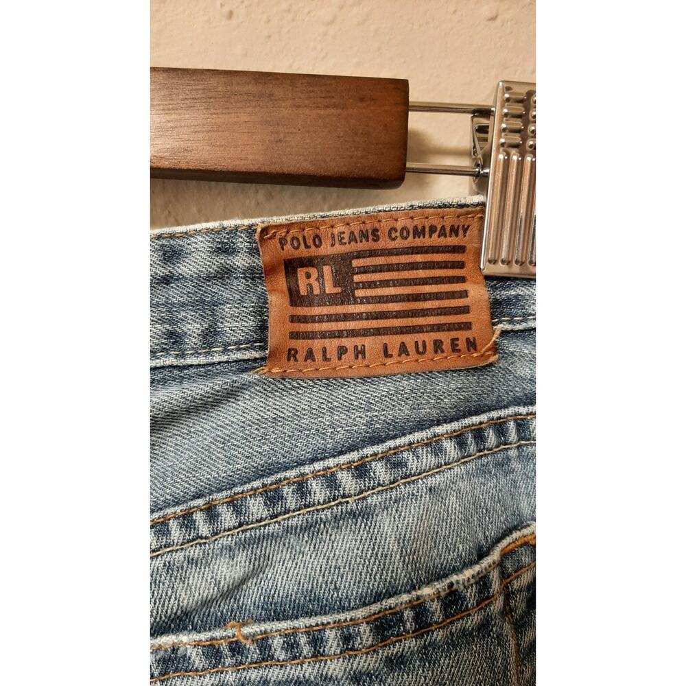 Polo Ralph Lauren Modern Bootcut Low Rise Ripped Knee Jeans - Picture 3 of 10